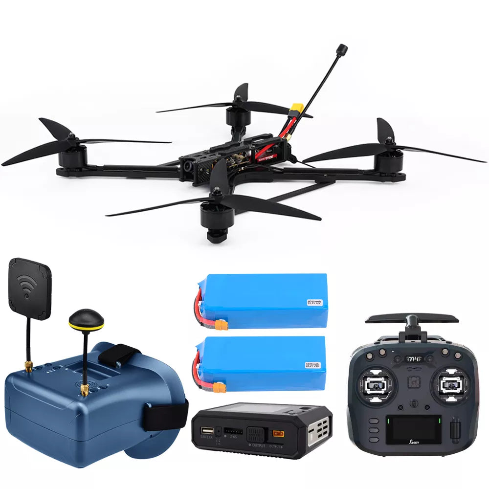 10inch FPV Drone Manta 10 X Lite Long Range Heavy Payload FPV Drone RTF Flying kit with Transmitter and Flight Goggles