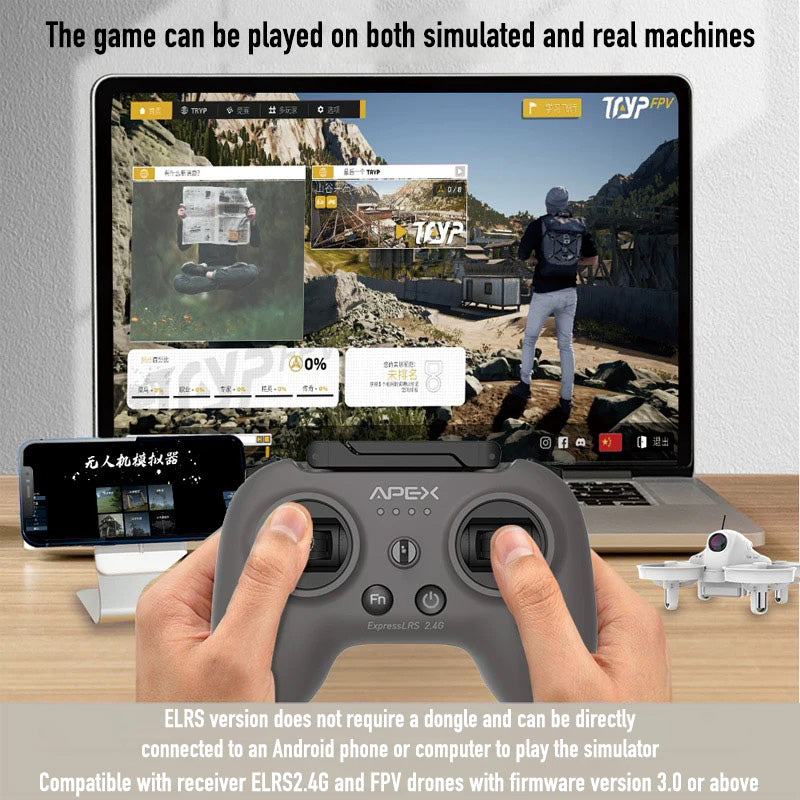 APEX PRO FPV Drone Head Tracking Mode Mini FPV Racing Drone Set 5.8G Real-Time Image Transmission Super-Wide Camera FPV Goggles