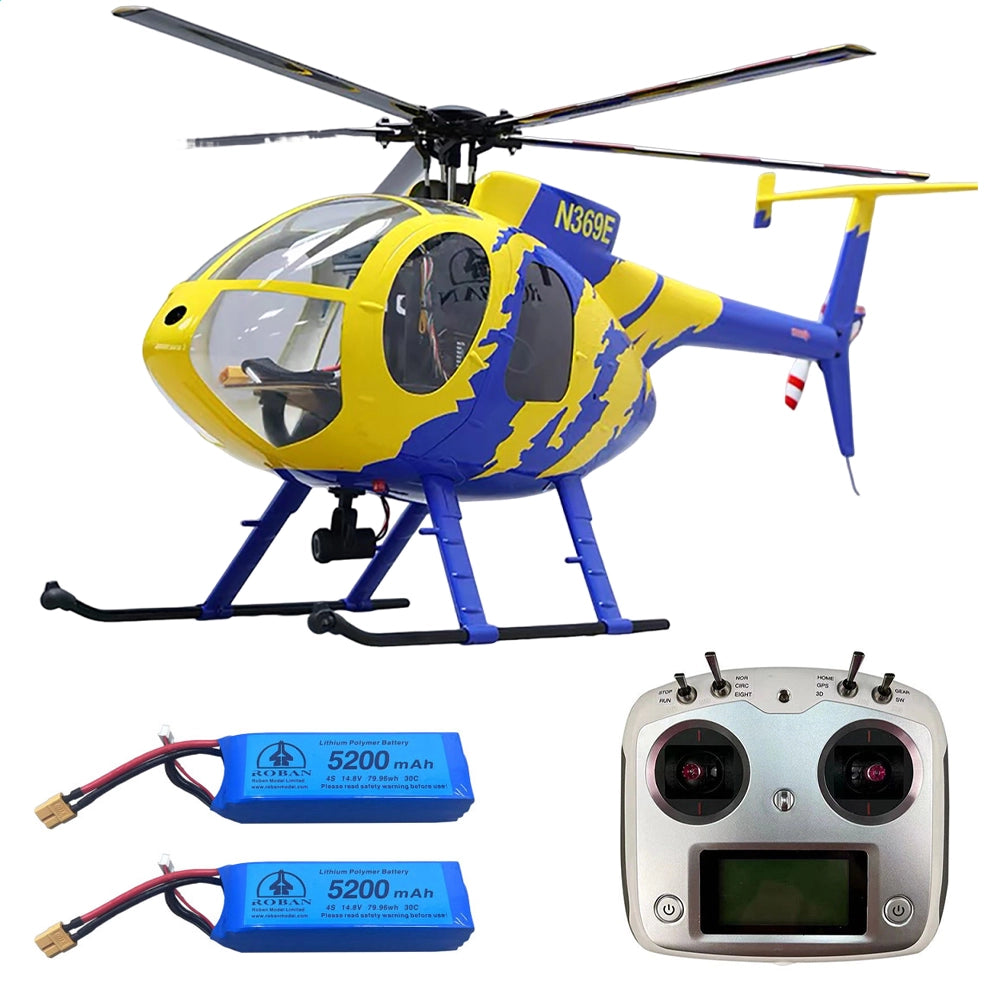 ROBAN 470 Class MD-500E Bird Helicopter GPS X2 Flight Control System LED Lighting System PNP/RTF Version RC Helicopter