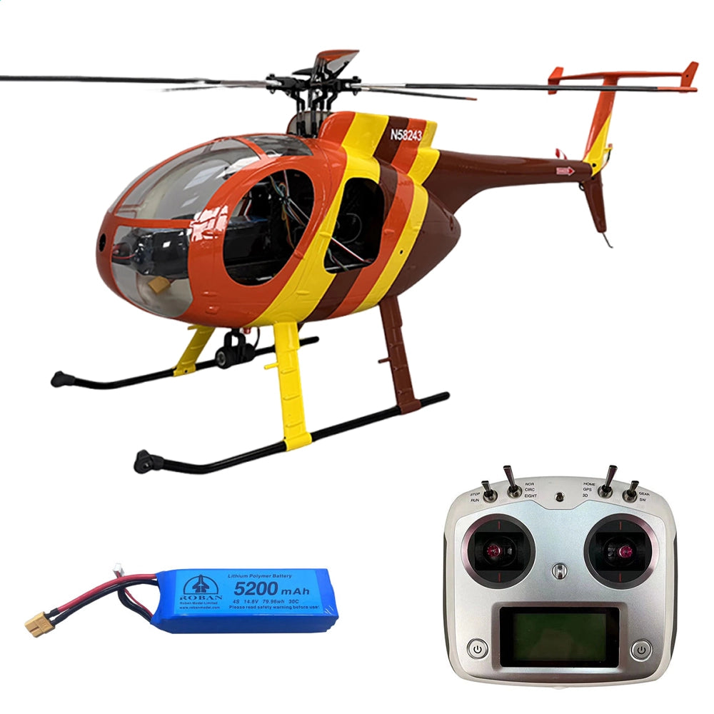 ROBAN 470 Class MD-500E Bird Helicopter GPS X2 Flight Control System LED Lighting System PNP/RTF Version RC Helicopter