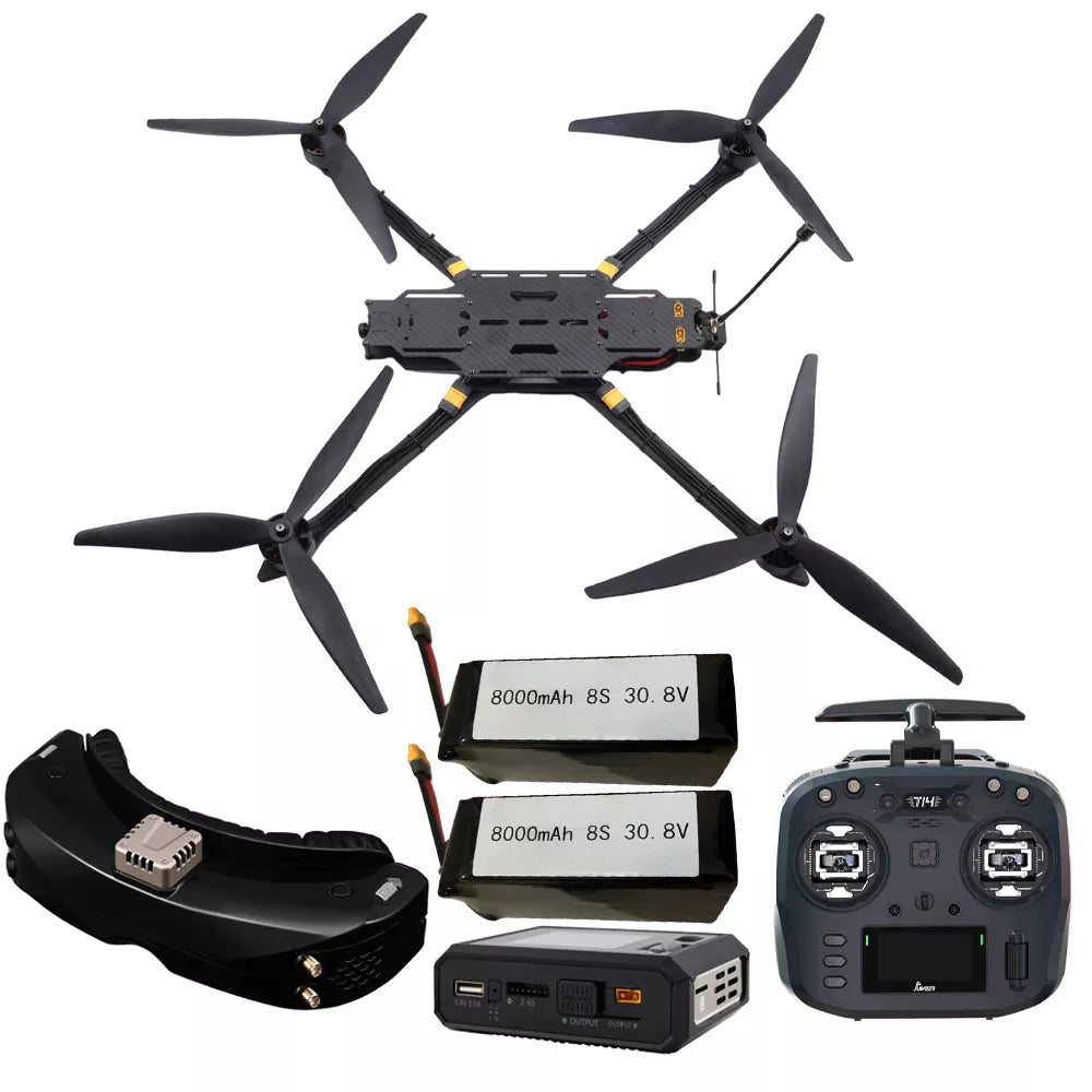 MANTA 15X Lite 15 inch FPV Drone 8KG Payload 20KM 5.8G 3W VTX ELRS RX Long Distance FPV Drone Kit