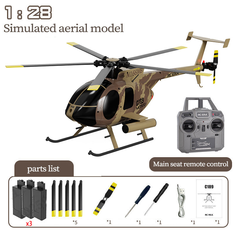 RC ERA C189 Bird 1:28 RC Helicopter TUSK MD500 Dual Brushless Simulation 6-Axis Gyro Barometric Altitude Hold Helicopter Toys