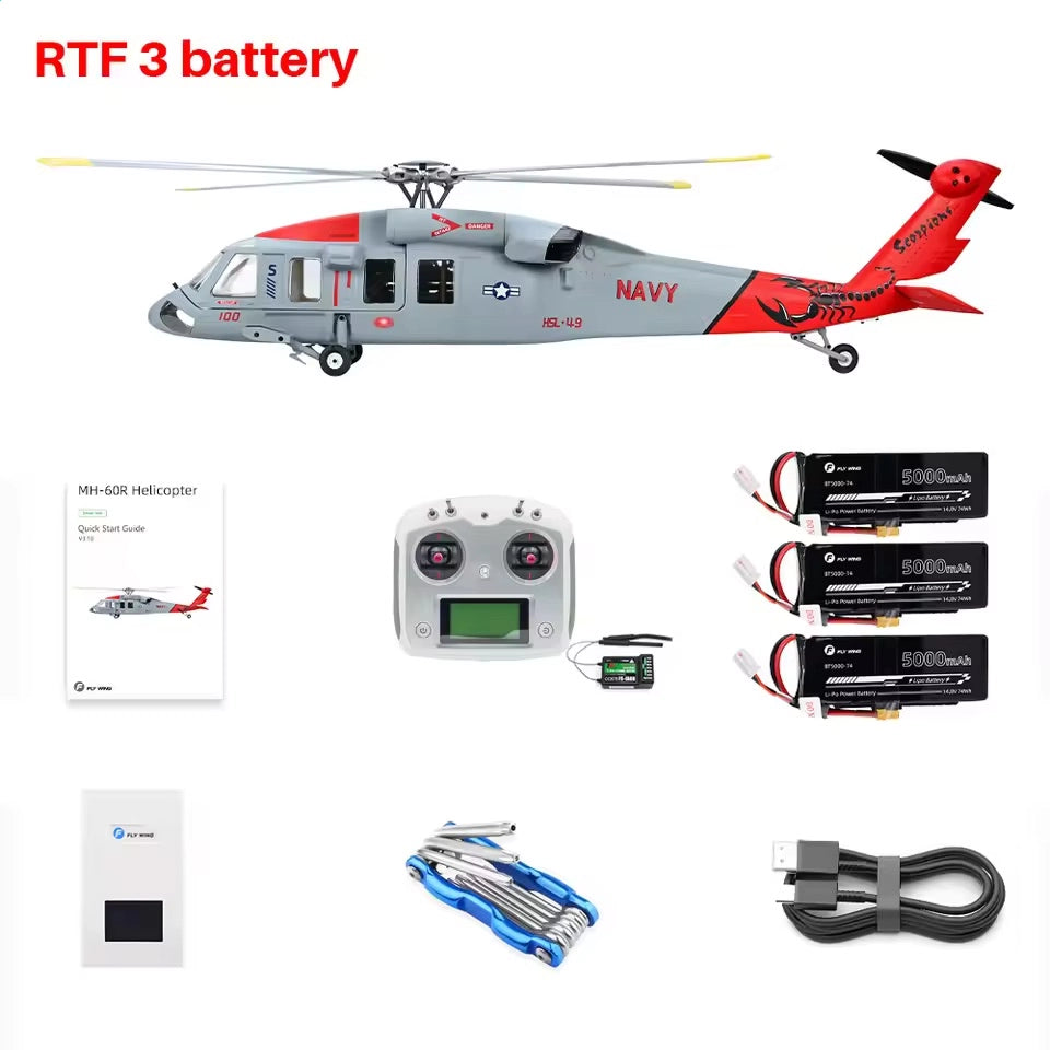 FLYWING MH-60R 470L Scale Jayhawk RC Helicopter GPS ACE Flight Controller RTF Helicopter