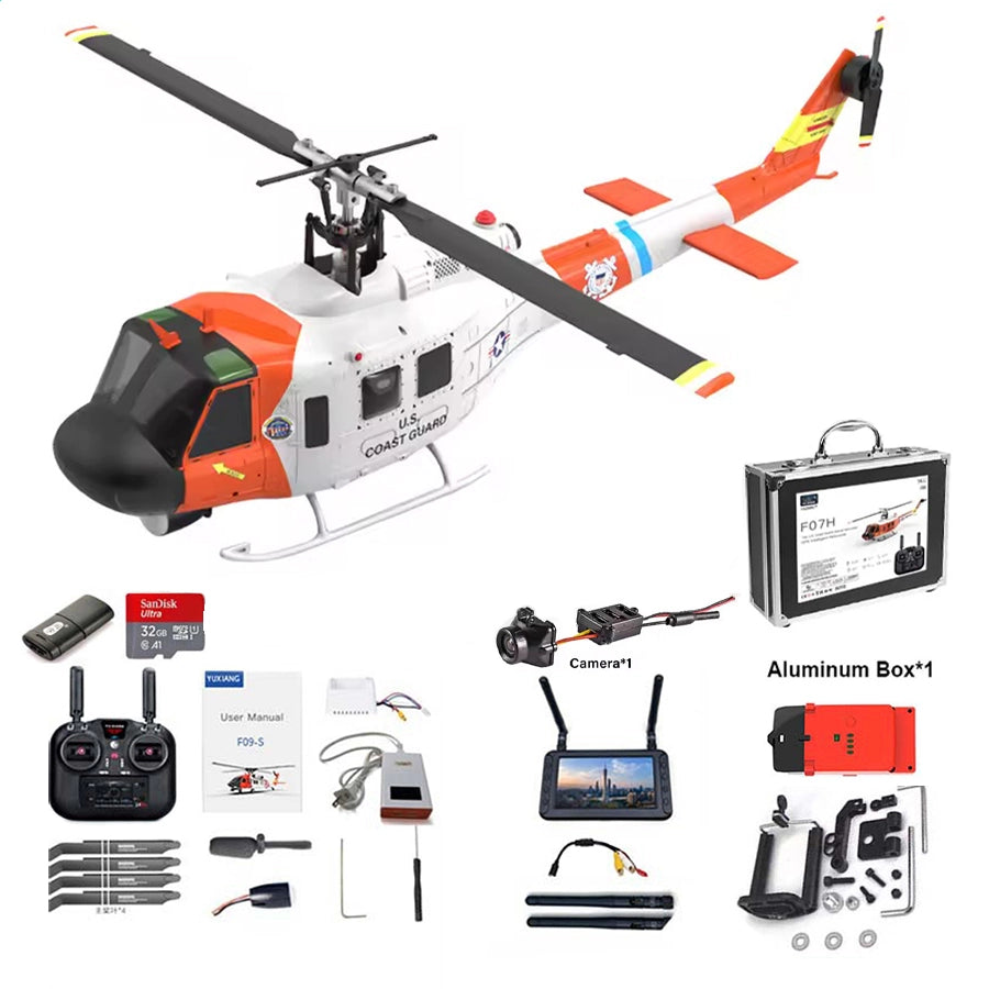 YUXIANG F07S Huey UH-1D RC Helicopter Coast Guard Scale GPS Intelligent Control System
