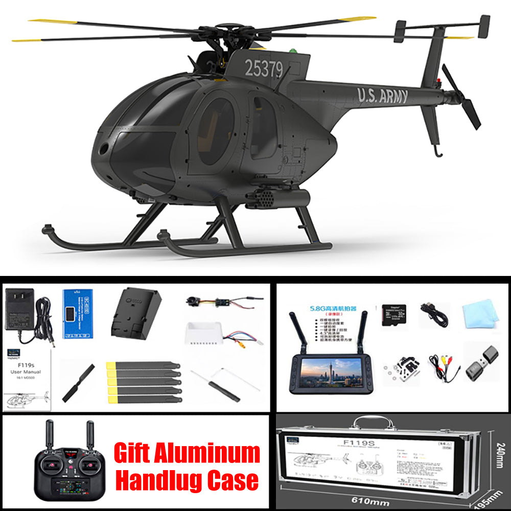 YUXIANG F119S MD-500 Bird Helicopter GPS Altitude Hold Optical Flow Positioning Radar Brushless 3D Stunt RC Helicopter