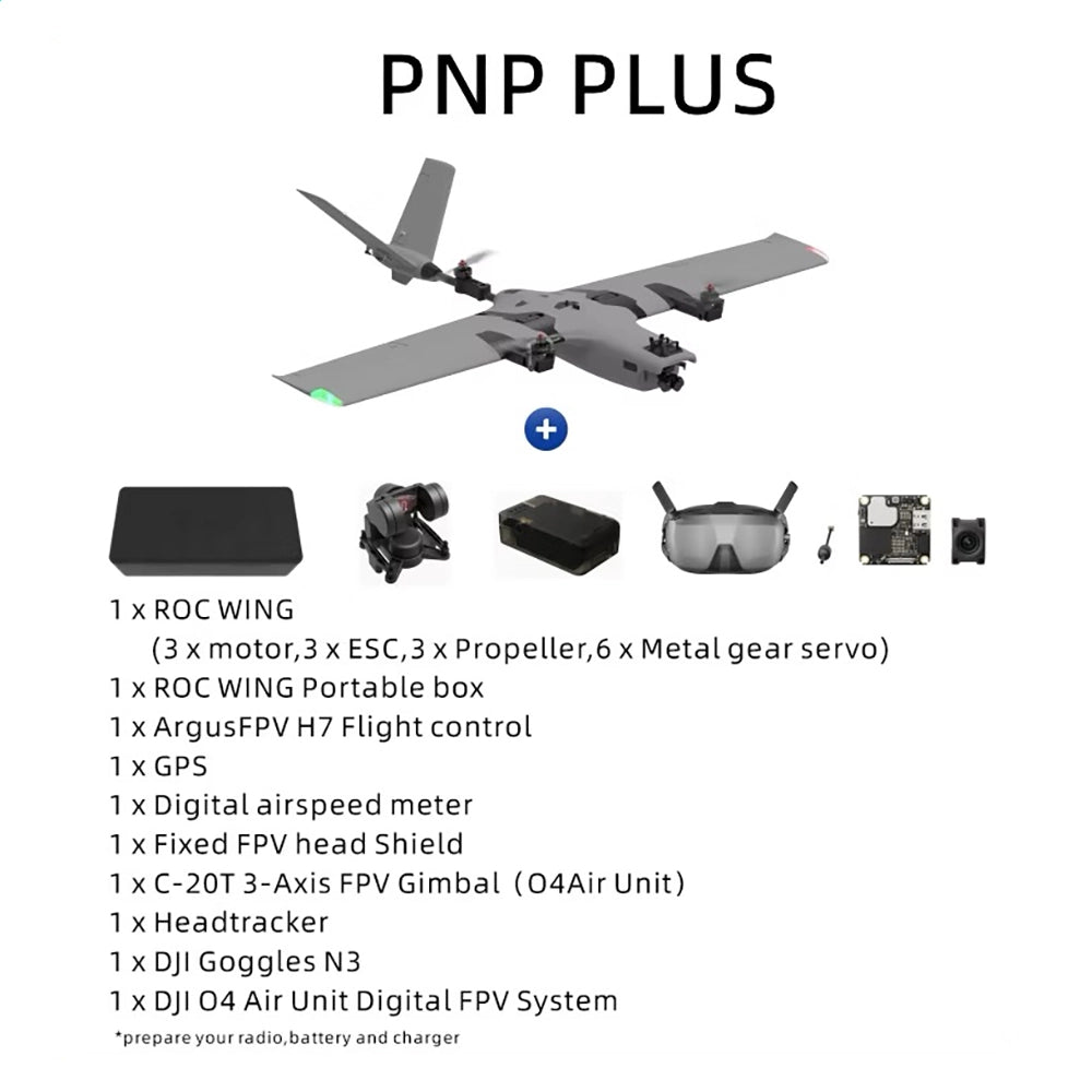 AFModel ROCWING VTOL Airplane FPV 3-axis Fixed-wing Airplane UAV Model Airplane Reconnaissance Airplane