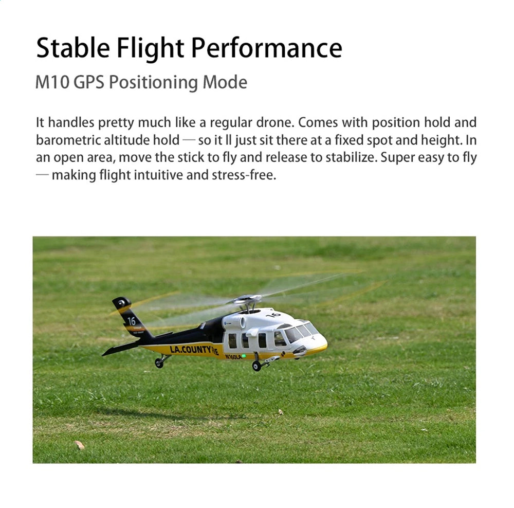 FLYWING UH-60L Firehawk 470L Scale 4-Blade Black Hawk ACE Flight Controller GPS RTF Helicopter