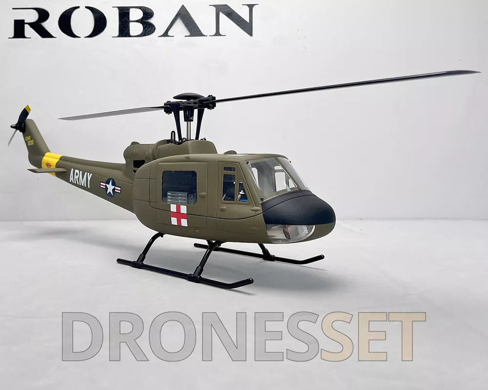 ROBAN UH-1D 450 Class RC Helicopter 2.4G 11CH GPS Stabilized Flybarless PNP/RTF With X1 Flight Controller