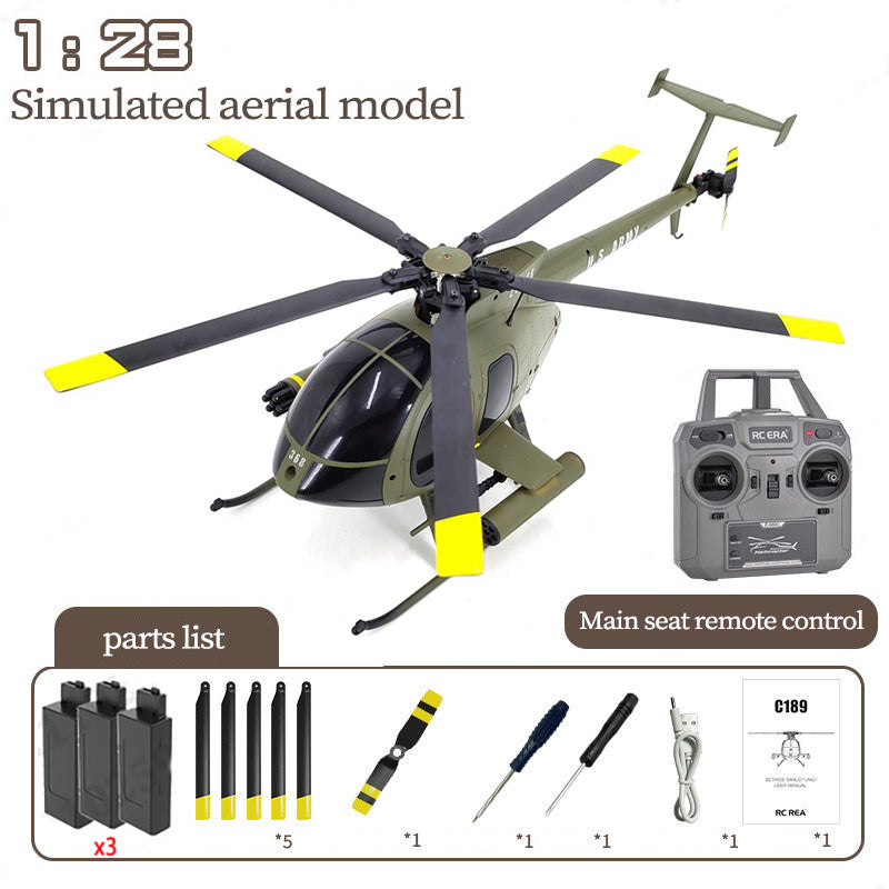 RC ERA C189 Bird 1:28 RC Helicopter TUSK MD500 Dual Brushless Simulation 6-Axis Gyro Barometric Altitude Hold Helicopter Toys