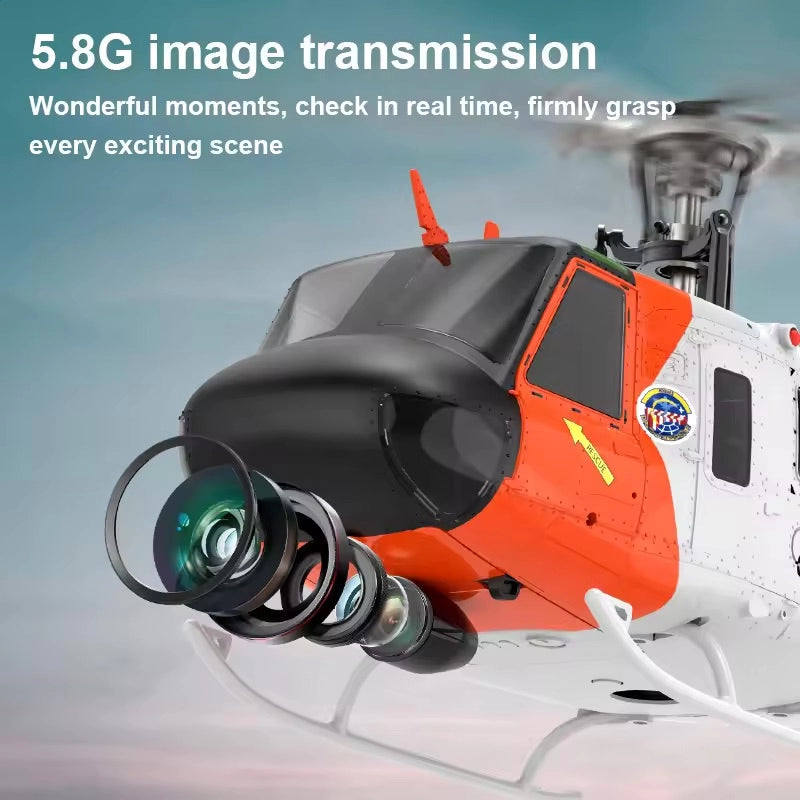 YUXIANG F07S Huey UH-1D RC Helicopter Coast Guard Scale GPS Intelligent Control System