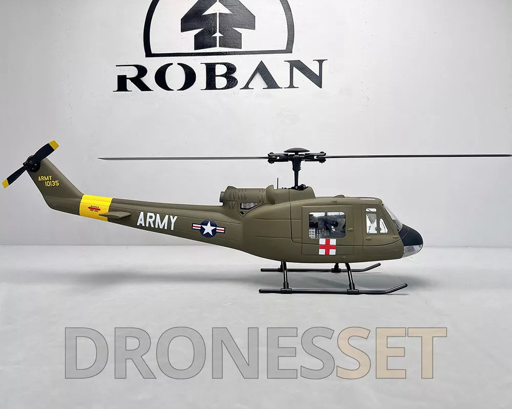 ROBAN UH-1D 450 Class RC Helicopter 2.4G 11CH GPS Stabilized Flybarless PNP/RTF With X1 Flight Controller