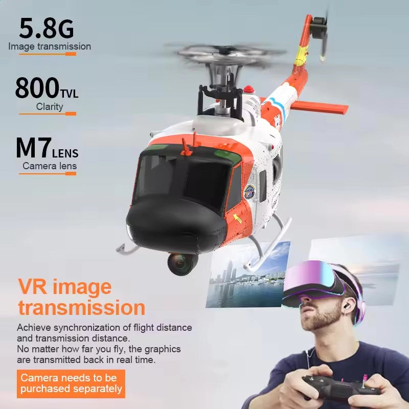YUXIANG F07S Huey UH-1D RC Helicopter Coast Guard Scale GPS Intelligent Control System