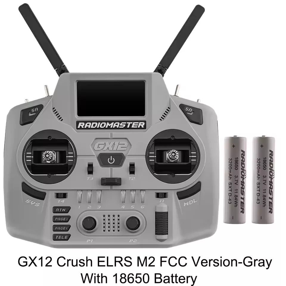 Radiomaster GX12 Crush 1000HZ 3D Digital CNC Hall Gimbal Dual Band Antenna Gemini XROSSBAND EXpressLRS Dopamine Radio Controller