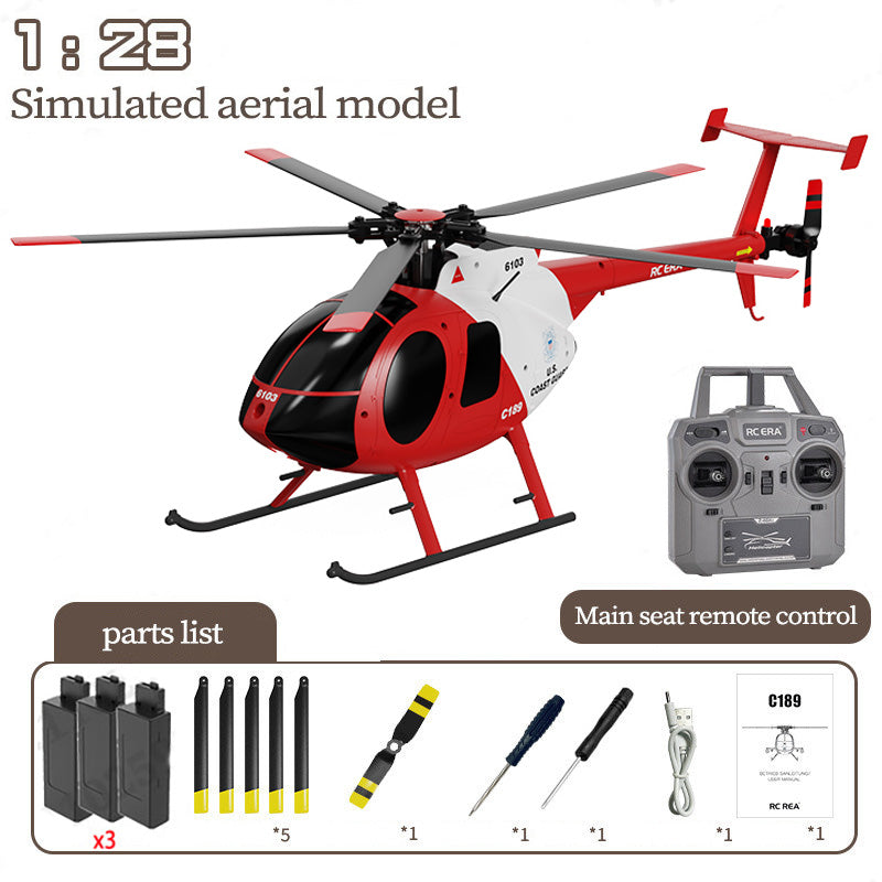 RC ERA C189 Bird 1:28 RC Helicopter TUSK MD500 Dual Brushless Simulation 6-Axis Gyro Barometric Altitude Hold Helicopter Toys