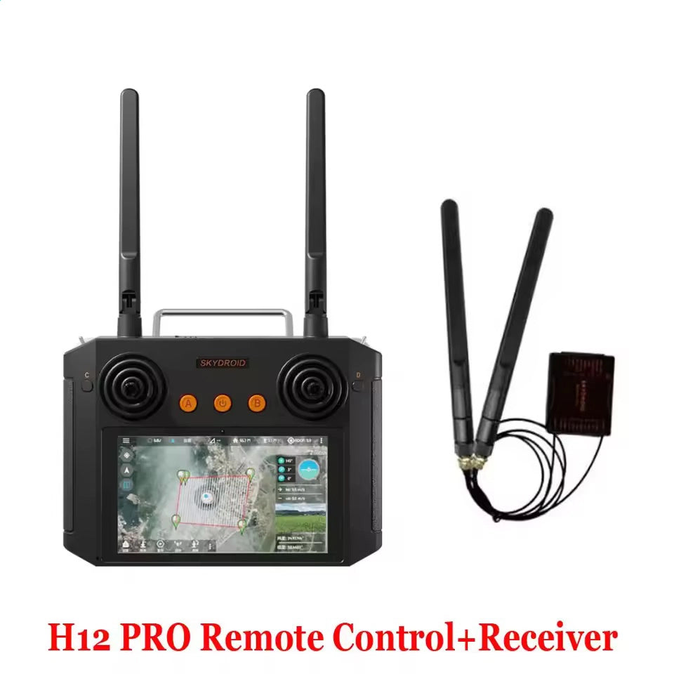 Skydroid H12 Pro Smart Drone Controller with 10KM HD Video Transmission & 3-Axis Gimbal Camera for UAV and FPV Drones