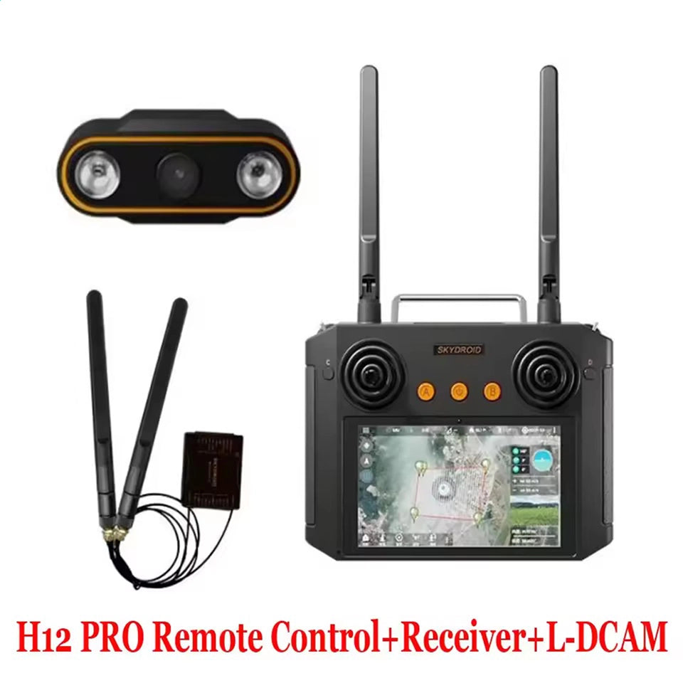 Skydroid H12 Pro Smart Drone Controller with 10KM HD Video Transmission & 3-Axis Gimbal Camera for UAV and FPV Drones