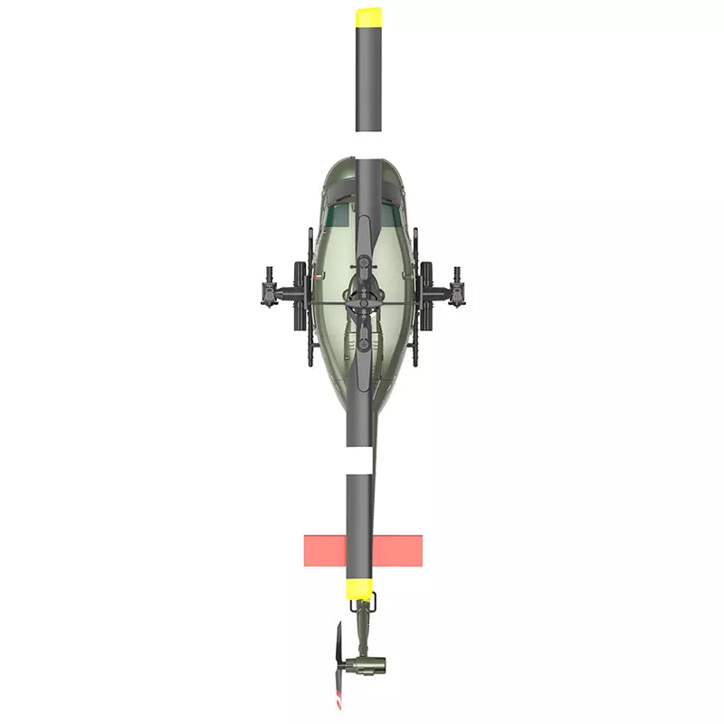 RCERA C032 UH-1 RC Helicopter 1/48 6CH 6-axis Gyro Barometer Altitude Determination Optical Flow Positioning TOF Laser Radar Aerobatic Helicopter