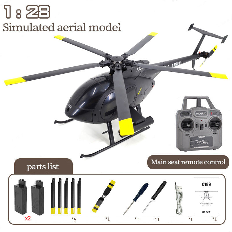 RC ERA C189 Bird 1:28 RC Helicopter TUSK MD500 Dual Brushless Simulation 6-Axis Gyro Barometric Altitude Hold Helicopter Toys