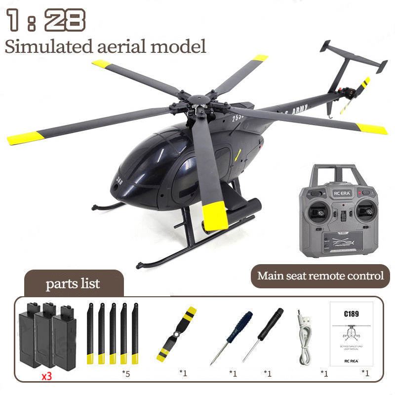 RC ERA C189 Bird 1:28 RC Helicopter TUSK MD500 Dual Brushless Simulation 6-Axis Gyro Barometric Altitude Hold Helicopter Toys