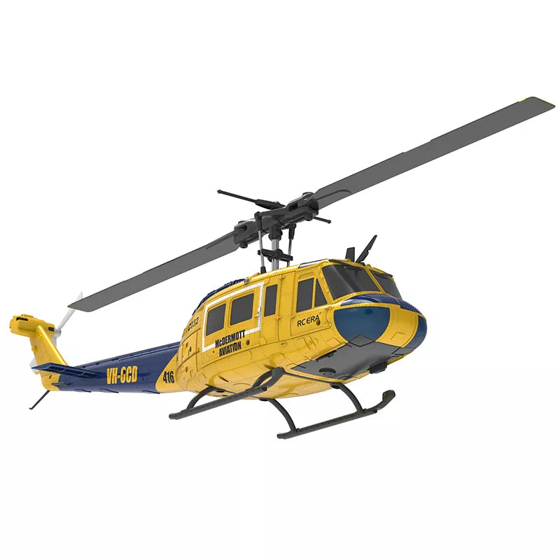 RCERA C032 UH-1 RC Helicopter 1/48 6CH 6-axis Gyro Barometer Altitude Determination Optical Flow Positioning TOF Laser Radar Aerobatic Helicopter