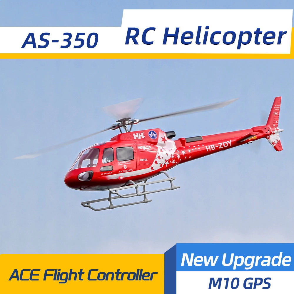 FLYWING AS350 470 Class RC Helicopter ACE Flight Control 6CH GPS Helicopter LED Light RTF Helicopter