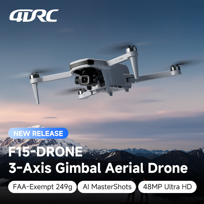 4DRC F15 3-Axis Gimbal 4K Drone HD Camera GPS 5G WIFI Quadcopter 5.5 Inch Touch Screen Remote Control