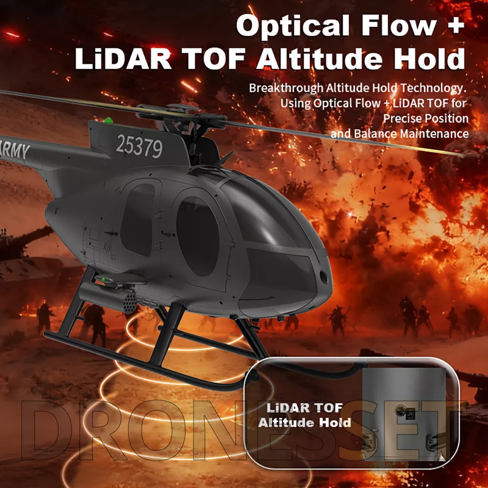 YUXIANG F119S MD-500 Bird Helicopter GPS Altitude Hold Optical Flow Positioning Radar Brushless 3D Stunt RC Helicopter