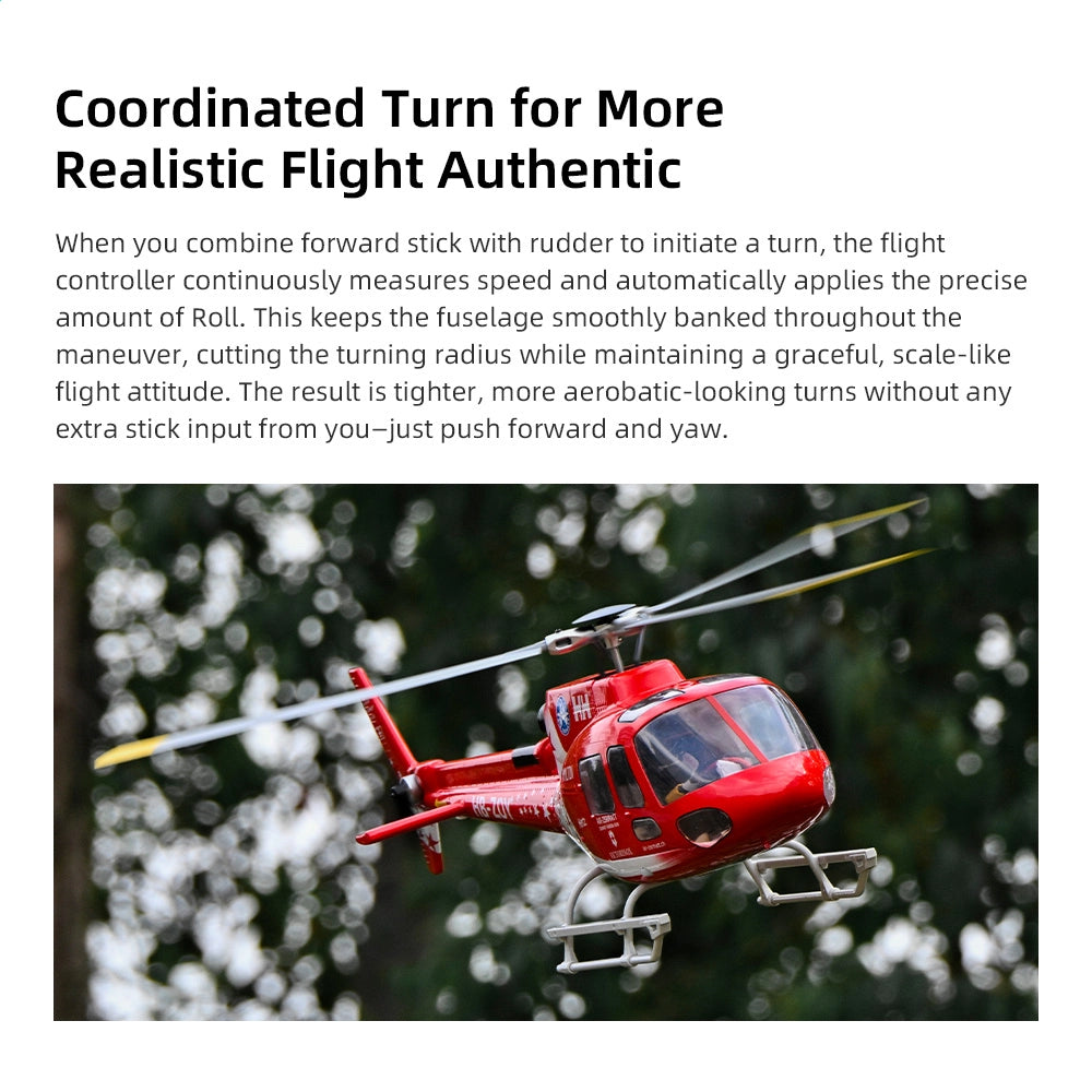 FLYWING AS350 470 Class RC Helicopter ACE Flight Control 6CH GPS Helicopter LED Light RTF Helicopter