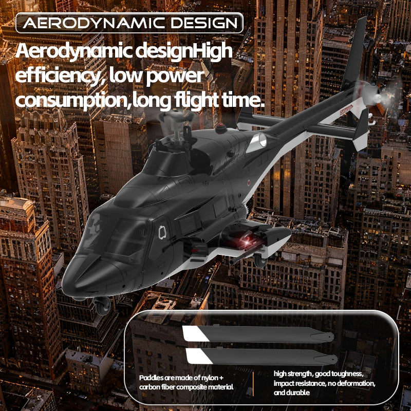 YUXIANG F02 Airwolf RC Helicopter Auto Stabilized 6CH 6-Axis Gyro Stabilization Optical Flow Positioning Helicopter