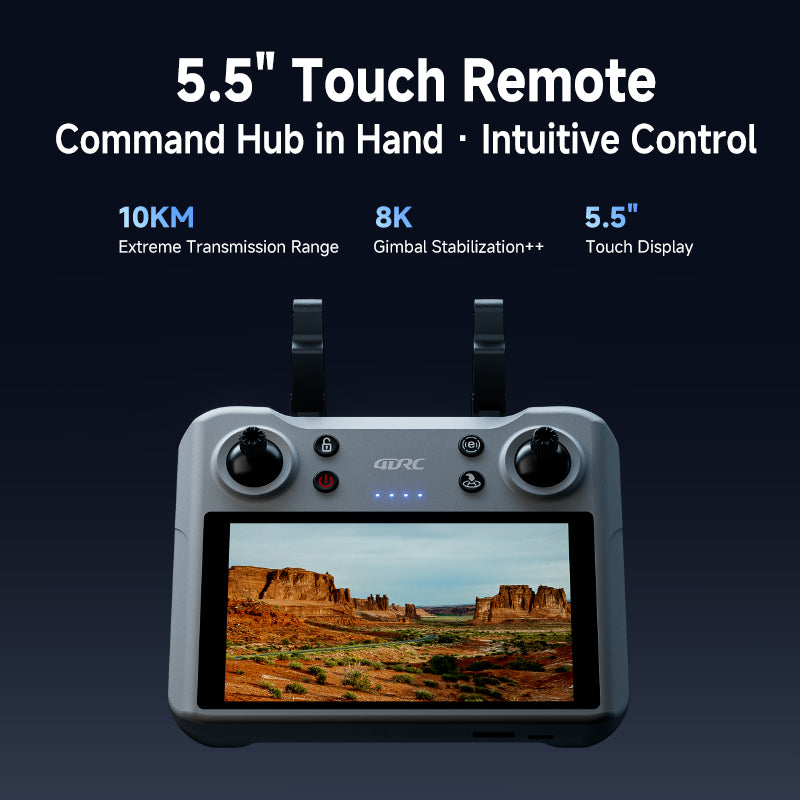 4DRC F15 3-Axis Gimbal 4K Drone HD Camera GPS 5G WIFI Quadcopter 5.5 Inch Touch Screen Remote Control
