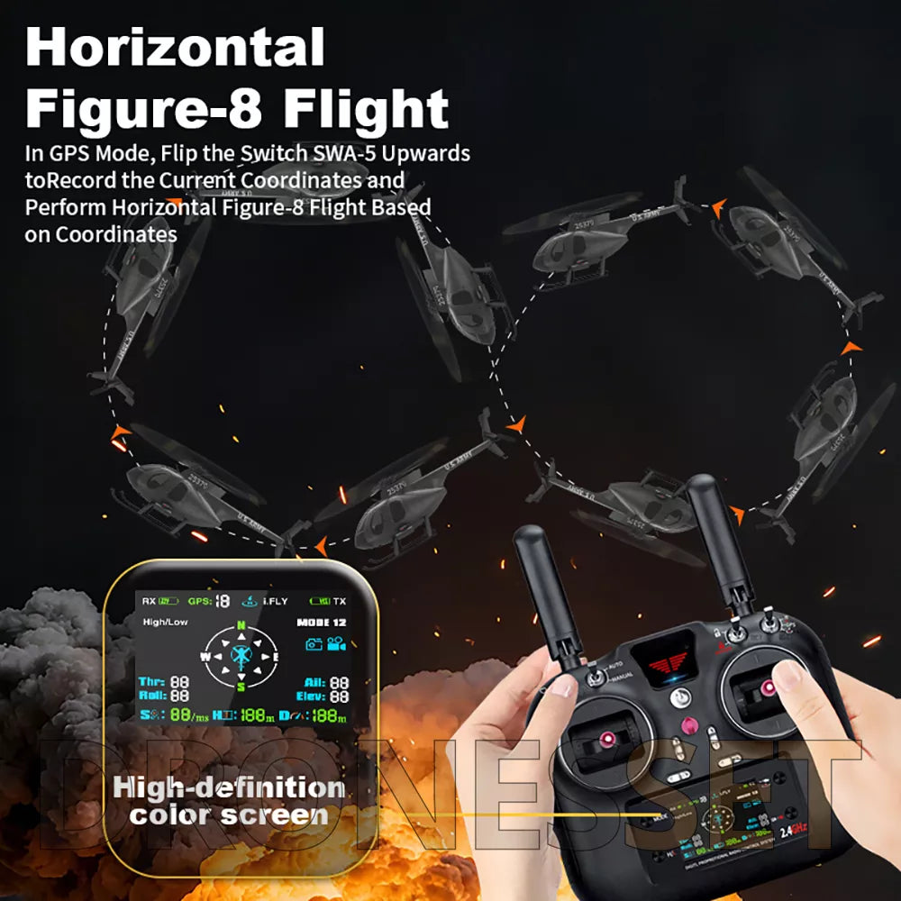 YUXIANG F119S MD-500 Bird Helicopter GPS Altitude Hold Optical Flow Positioning Radar Brushless 3D Stunt RC Helicopter