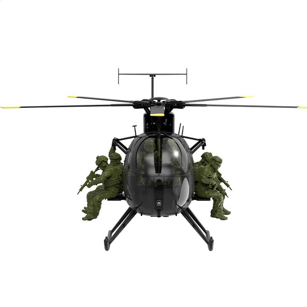 YUXIANG F118S MH-6 Little Bird 250-Class 1/16 Scale FPV 5-Blade Flybarless GPS RTF RC Military Helicopter