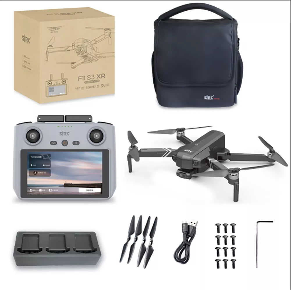 SJRC F11 S3 XR 4K Drone 3-Axis Gimbal EIS HD Camera GPS 5G WiFi Brushless Quadcopter Remote Control With Screen