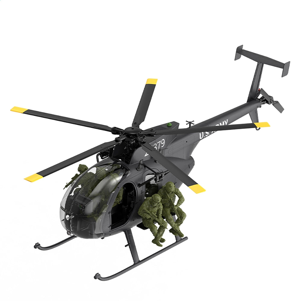 YUXIANG F118S MH-6 Little Bird 250-Class 1/16 Scale FPV 5-Blade Flybarless GPS RTF RC Military Helicopter