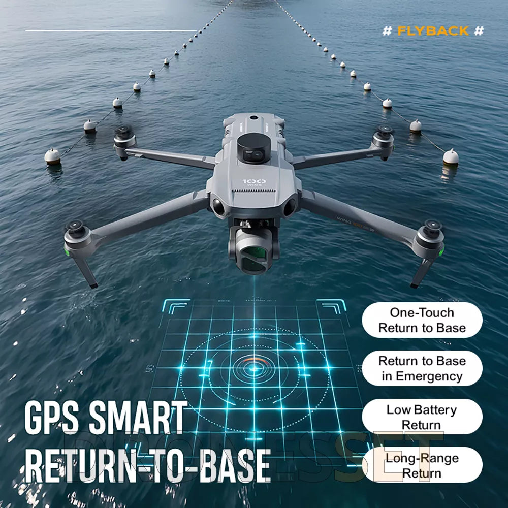 SMRC WING100 Upgraded version 8K Drone 3-Axis Gimbal Obstacle Avoidance 5G GPS Quadcopter Optional Screen Remote Control