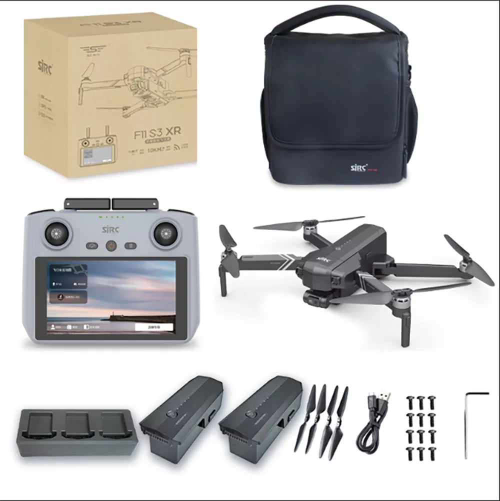 SJRC F11 S3 XR 4K Drone 3-Axis Gimbal EIS HD Camera GPS 5G WiFi Brushless Quadcopter Remote Control With Screen