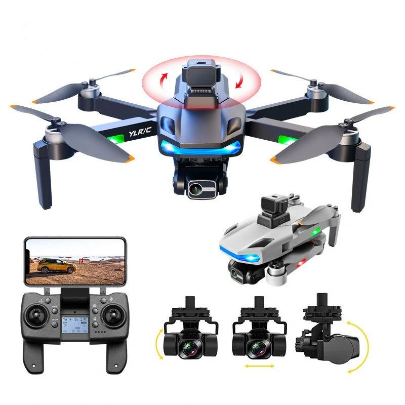 RC Drone S135 Pro 3-Axis Gimbal 360° Obstacle Avoidance Brushless Foldable GPS 5G WiFi 4K HD ESC Dual Camera Quadcopter