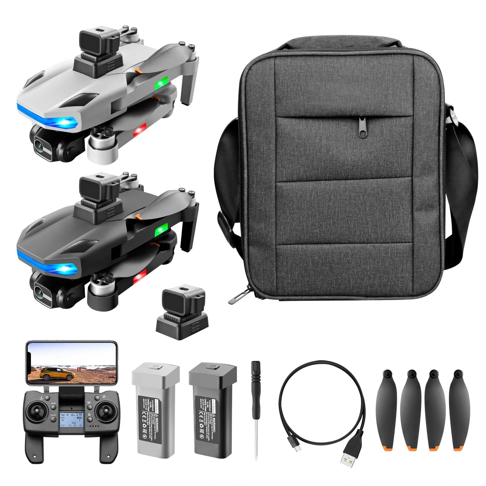 RC Drone S135 Pro 3-Axis Gimbal 360° Obstacle Avoidance Brushless Foldable GPS 5G WiFi 4K HD ESC Dual Camera Quadcopter