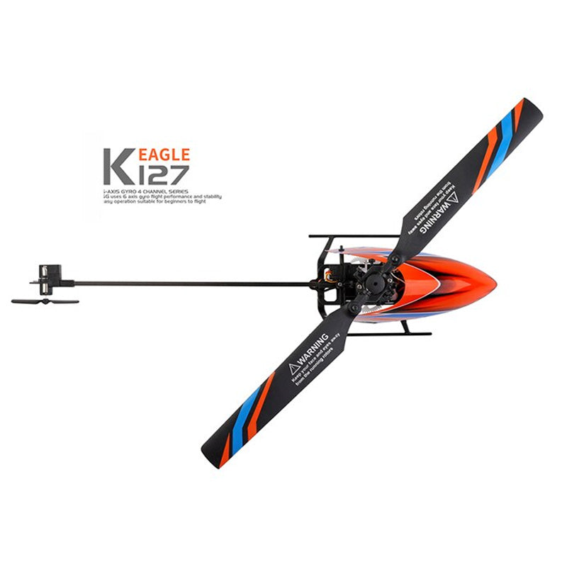 RC Helicopters WLtoys K127 2.4Ghz 4CH 6-Aixs Gyroscope Single Blade Propellor Helicotper For Kids Gift RC Toys