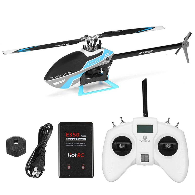 RC Helicopter FW200 6CH 3D Acrobatics GPS Altitude Hold One-key Return APP Adjust RTF With H1 V2 Flight Control System