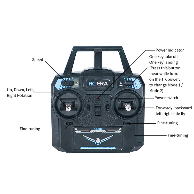 RC Helicopter ERA C127 2.4G 4CH 6-Axis Gyro Altitude Hold Optical Flow Localization Flybarless RTF Sentry Helicopter 720P Drone