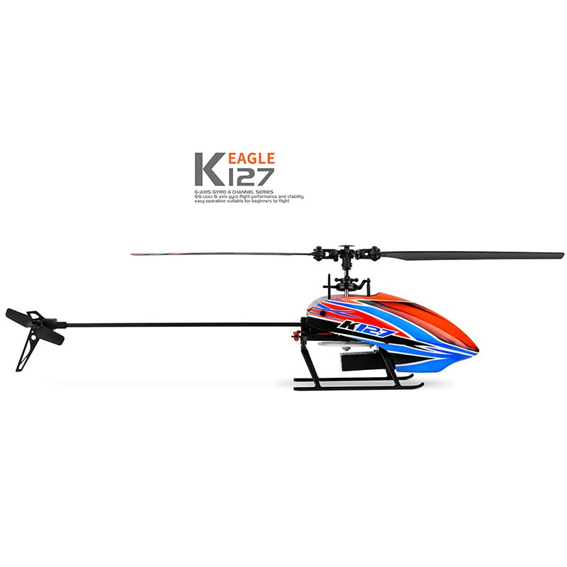 RC Helicopters WLtoys K127 2.4Ghz 4CH 6-Aixs Gyroscope Single Blade Propellor Helicotper For Kids Gift RC Toys