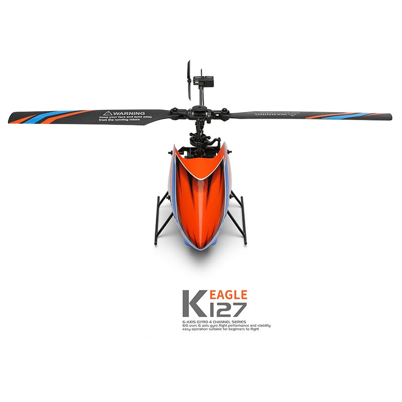 RC Helicopters WLtoys K127 2.4Ghz 4CH 6-Aixs Gyroscope Single Blade Propellor Helicotper For Kids Gift RC Toys