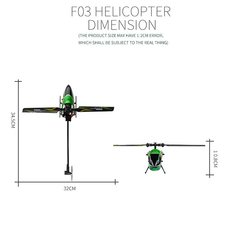 YUXIANG F03 RC Helicopter 2.4G RC Plane 4CH 6-Aixs Gyro Anti-collision Alttitude Hold Toy Plane