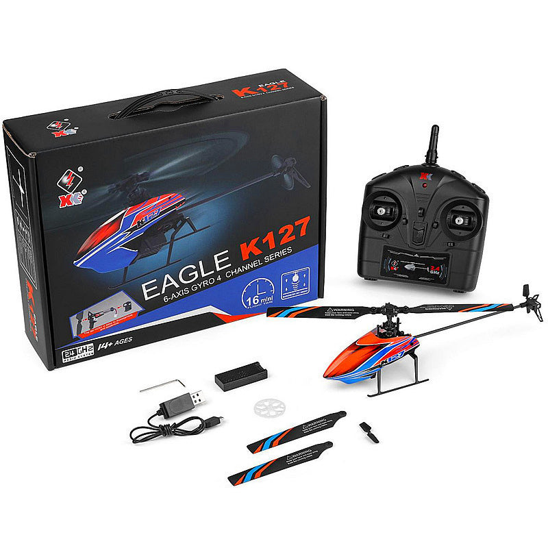 RC Helicopters WLtoys K127 2.4Ghz 4CH 6-Aixs Gyroscope Single Blade Propellor Helicotper For Kids Gift RC Toys