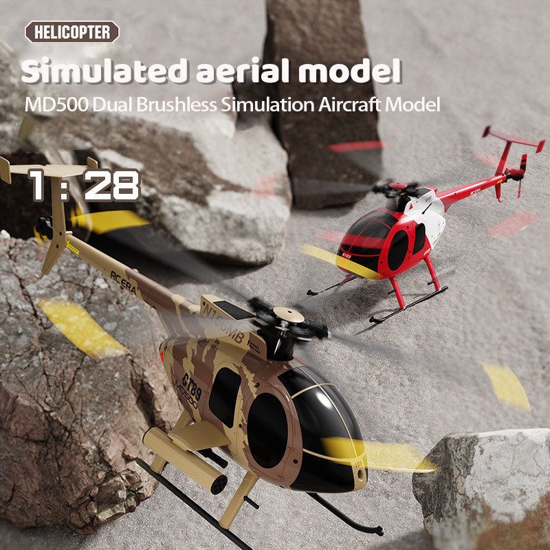 RC ERA C189 Bird 1:28 RC Helicopter TUSK MD500 Dual Brushless Simulation 6-Axis Gyro Barometric Altitude Hold Helicopter Toys