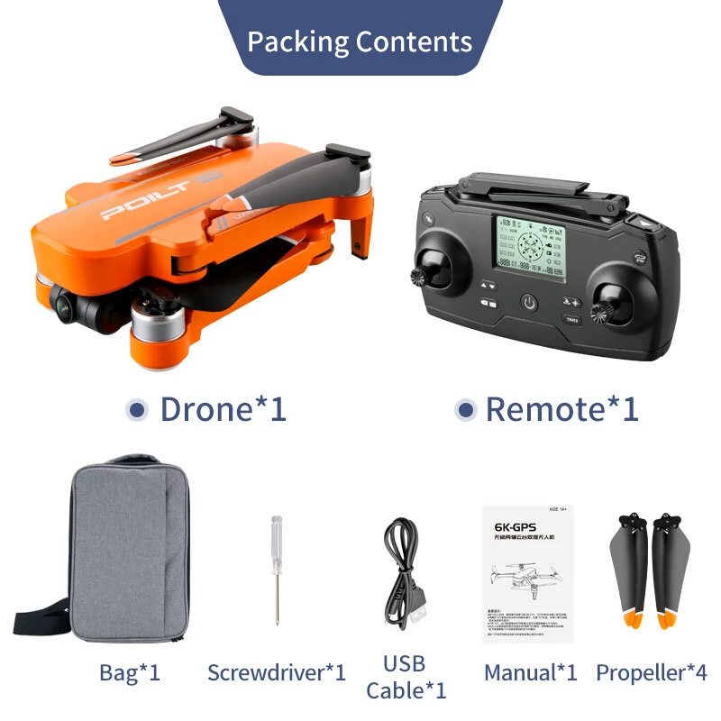 RC Drone JJRC X17 2-Axis Gimbal 6K HD Camera ESC GPS 5G WiFi Brushless Foldable Quadcopter