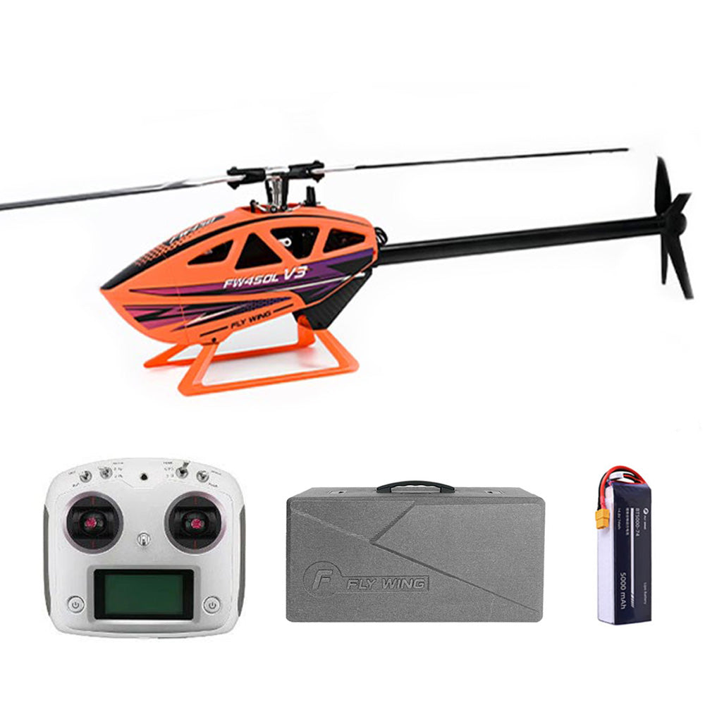 Elicottero Radiocomandato Fly Wing FW450L V3 6CH 3D Con GPS, Ritorno Automatico E Batteria 5000mAh - Pronto Al Volo (RTF)