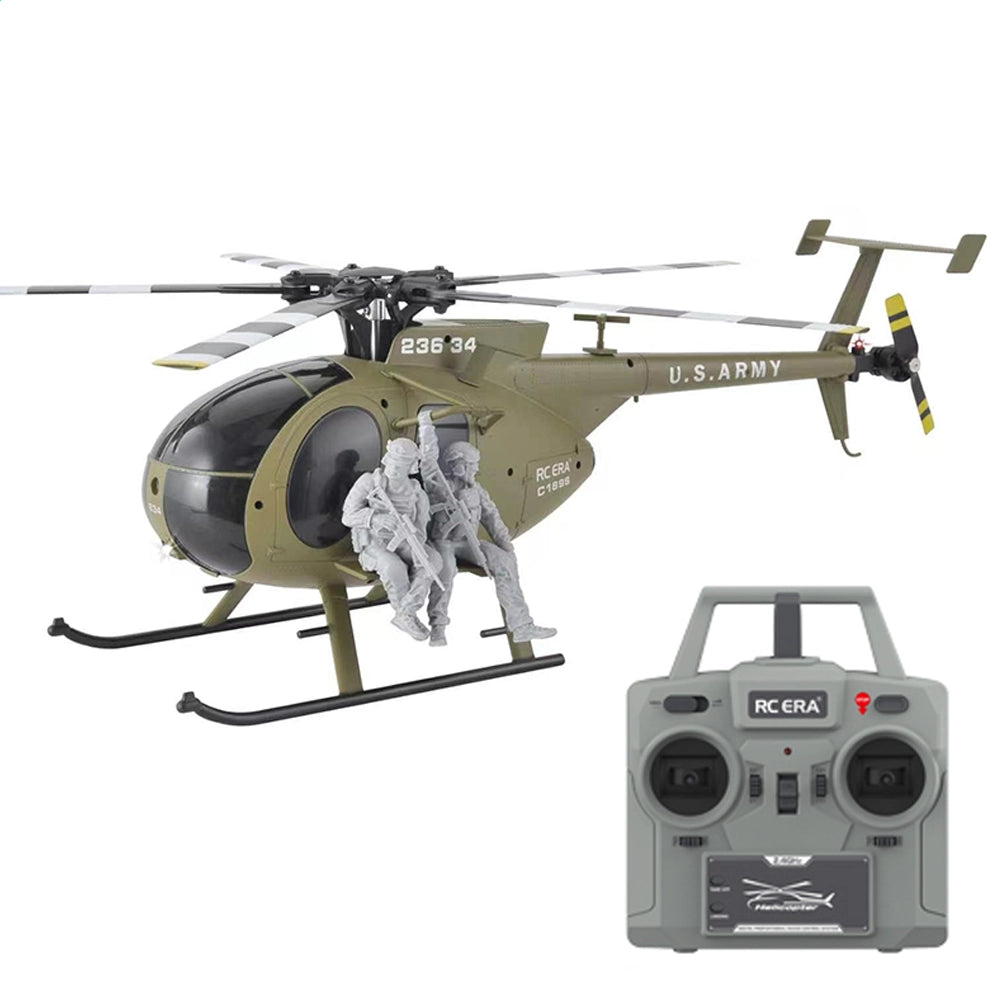 RCERA C189S MD500 Bird RC Helicopter 1:28 Dual Brushless Pneumatic High Optical Flow Positioning Helicopter