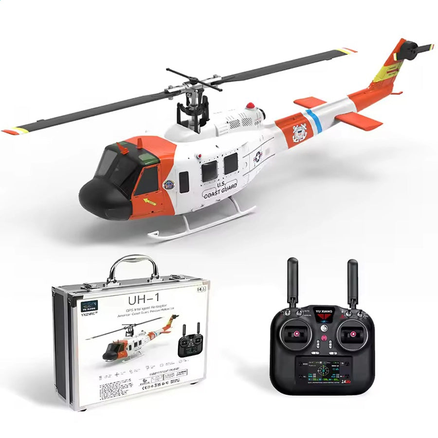 YUXIANG F07H Huey UH-1D NAVY Rescue Scale RC Helicopter GPS Optical Flow Positioning Intelligent Altitude Hold Helicopter